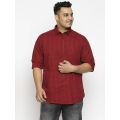 aLL Men Red Checkered Casual Shirts