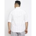 aLL White Checkered Casual Shirts