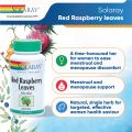 MENSTRUAL AND MENOPAUSE SUPPORT - Solaray Red Raspberry Leaves - 100 Capsules