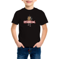 Kizmoo Fashion Roblox_Robot Kids T-Shirt Boy Girl Clothing Black Fashion Casual Cotton tee Round Neck