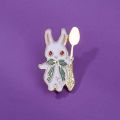 AttiqueAtelier Fork Bunny & Spoon Bunny Brooch Pin Lapel Pin Set (2pcs)