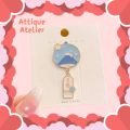 AttiqueAtelier Furin Japanese Glass Wind Chime Inspired Brooch Lapel Pin