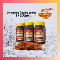 PROMO HajiWan Serunding Daging/ Meat Floss,  Combo Set 3 Botol (3x200 gm)