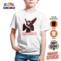 Roblox Kids tee wing warrior/Girl Boy Clothing/Black/Grey/Fashion/Budak baju/Unisex/Gamer Tee/Roblox T-shirt for kids Kizmoo Clothing (Ready Stock)