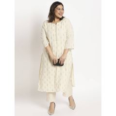 aLL Solid Off White Casual Kurta