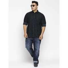 aLL Navy Men's Casual Shirts Cotton