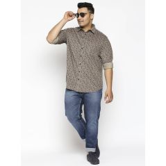 alL Printed Olive Men's casual Shirts Cotton