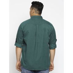 aLL Men Green Printed Cotton Casual Shirt