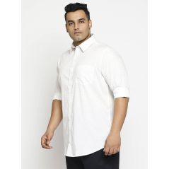 aLL White Cotton Casual Shirt
