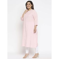 aLL Baby Pink Embroidered Kurta