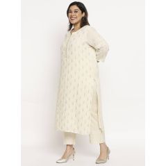aLL Solid Off White Casual Kurta