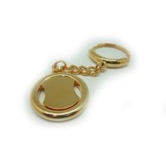 Round Key Chain - Gold