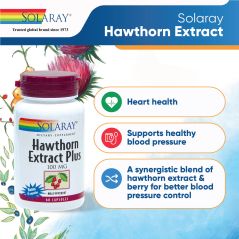 Heart Health Mix & Match  Solaray Hawthorn Extract Plus 75'c (Exp: March 2023)