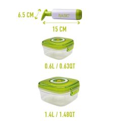 Vacuum Seal Food Container - Last longer , BPA Free * Please refer images on Use Direction