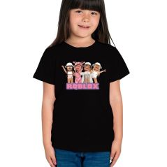 Roblox Girl Kids t-shirt Group baju Budak Kids Clothing Kids Fashion Black & White Color - Cotton 100%