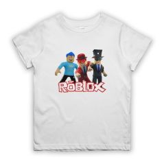 Roblox Kids tee Roblox Trio/Girl Boy Clothing/Black/Grey/Fashion/Budak baju/Unisex/Gamer Tee/Roblox T-shirt for kids(Ready Stock)
