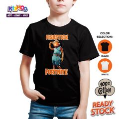 Fortnite Kids t-shirt Fishstick  Baju Budak Kids Baju Boy Baju Girl t-shirt Kizmoo Clothing - 100% Cotton
