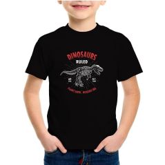 kids Children T-shirt for 3-14 years old boys girls Short sleeve dinosaur printed / Baju kanak-kanak budak lelaki perempuan dengan cetakan dinosaur / Dinosaur Abducted UFO Kids tshirt Kizmoo