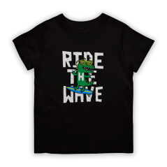 Dinosaur Ride The Wave Top Clothing Kizmoo Shirts Boy Girl Ready Stock