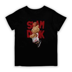 Bear Style Slam Dunk Kids t-shirt baju budak lelaki kizmoo kids clothing - 100% Cotton