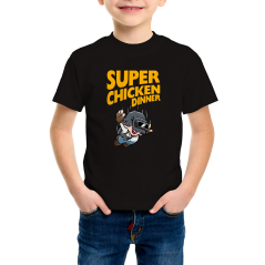 PUBG Super Chicken Dinner Kids T-shirt Top Boy Girl Ready Stock
