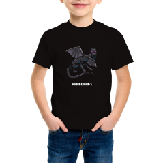 (Ready Stock) Kizmoo Ender Dragon Mine-Crafts Kids T-Shirt/Girl Clothing/Black/Fashion/Casual/Local Seller/Cotton tee/Round-Neck
