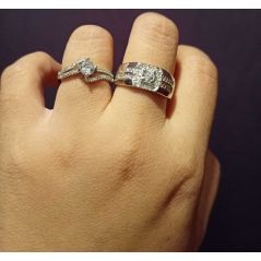 [READY STOCK] Sterling Silver 925 with Zirconia Couple Ring | ARC43