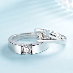 [READY STOCK] Sterling Silver 925 with Zirconia Couple Ring | ARC27