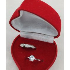 [READY STOCK] Sterling Silver 925 with Zirconia Couple Ring | ARC61