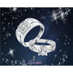 [READY STOCK] Sterling Silver 925 with Zirconia Couple Ring | ARC40