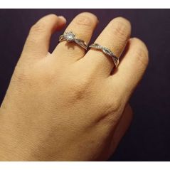 [READY STOCK] Sterling Silver 925 with Zirconia Couple Ring | ARC41