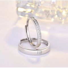 [READY STOCK] Sterling Silver 925 with Zirconia Couple Ring | ARC45