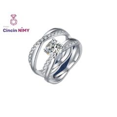 [READY STOCK] Sterling Silver 925 with Zirconia Couple Ring | ARC41