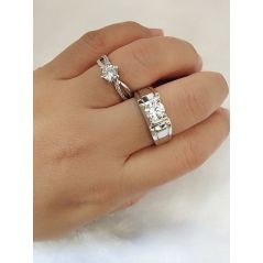 [READY STOCK] Sterling Silver 925 with Zirconia Couple Ring | ARC62