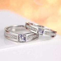 [READY STOCK] Sterling Silver 925 with Zirconia Couple Ring | ARC06