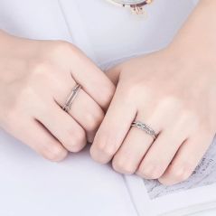 [READY STOCK] Sterling Silver 925 with Zirconia Couple Ring | ARC54