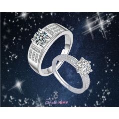 [READY STOCK] Sterling Silver 925 with Zirconia Couple Ring | ARC39