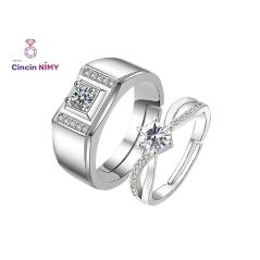 [READY STOCK] Sterling Silver 925 with Zirconia Couple Ring | ARC66