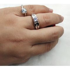 [READY STOCK] Sterling Silver 925 with Zirconia Couple Ring | ARC65