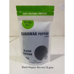 Quality Spice Sarawak Black Pepper Berries 70gm Premium | Halal Black Pepper