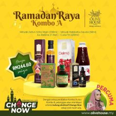 Free Shawl Promosi Ramadan Raya Olive House Set Kombo A