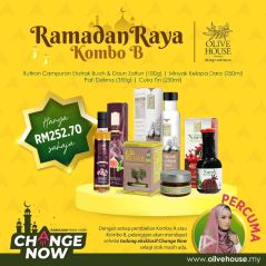 Shawl Percuma Promosi Ramadan Raya Olive House Set Kombo B