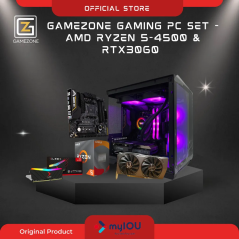 GAMEZONE GAMING PC AMD RYZEN 5-4500 RTX3060 FULL BLACK EDITION