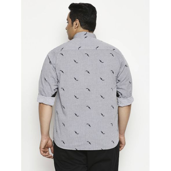 aLL Grey Printed Casual Shirt