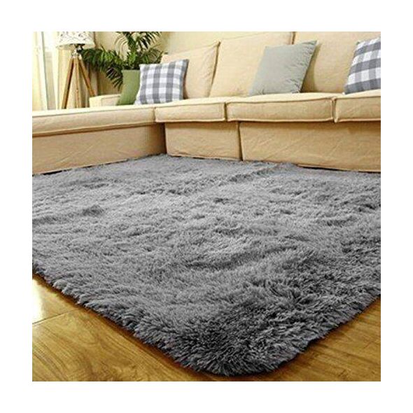 Grey Soft Foam Shaggy Rug Non Slip Bedroom Living Room Memory Mat Bath Bathroom Shower Carpet 50x80cm