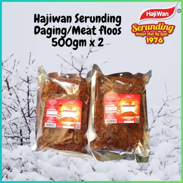 HajiWan Serunding, Combo Daging 500gm x 2 Packs