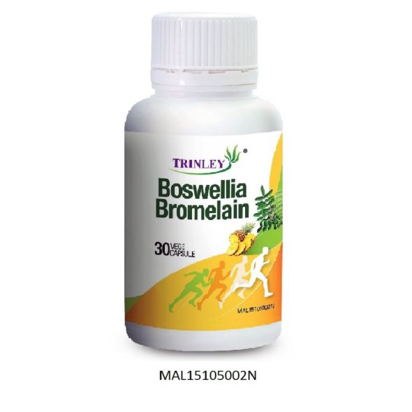 JOINT &  INFLAMMATION SUPPORT - Trinley Boswellia Bromelain - (Exp: April 2023)