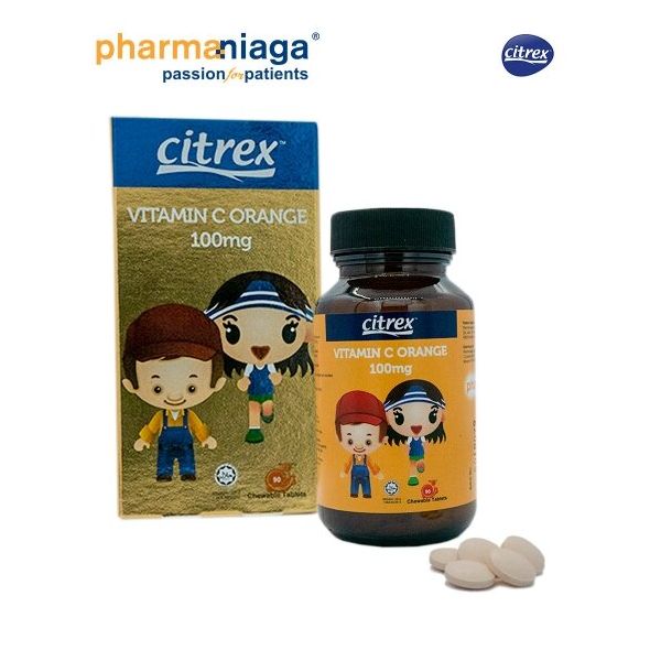 KIDS Chewable Citrex  Vitamin C  (Orange Flavoured) 100mg (90 tablets) HALAL