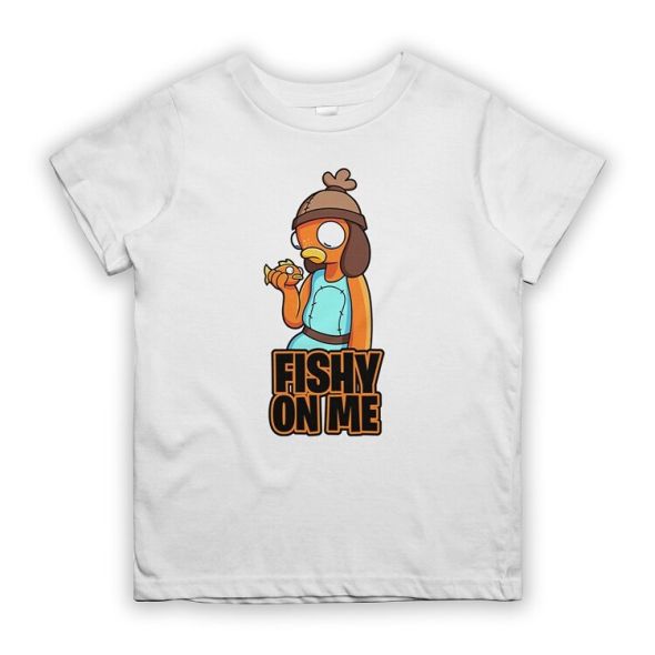 Fortnite Kids T-shirt Fishy On Me Baju Budak Kids Clothin Kizmoo - 100% Cotton