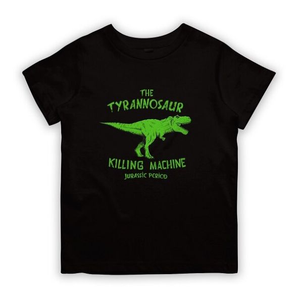 Kids T-shirt for 3-14 years old boys girls Short sleeve dinosaur typography graphic print / Baju kanak-kanak budak lelaki lengan pendek dengan cetakan grafik dinosaur Trynosaur Kids T-shirt
